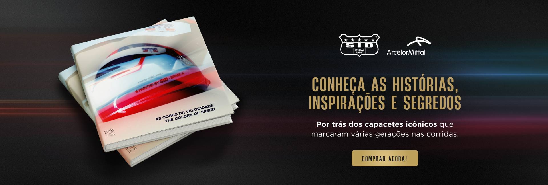 Livro As Cores da Velocidade: conheça as histórias, inspirações e segredos por trás dos capacetes icônicos